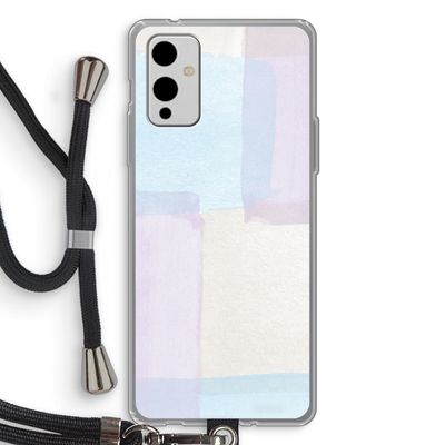 Square pastel: OnePlus 9 Transparant Hoesje met koord