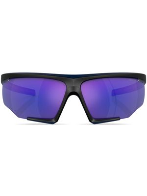 Prada Linea Rossa lunettes de soleil à monture oversize - Noir