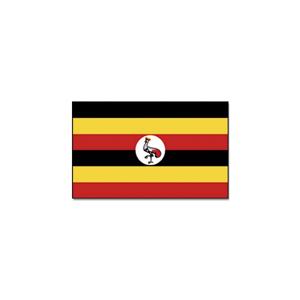 Vlag Oeganda - 90 x 150 cm - Oegandese Vlag - Uganda - polyester - supporters