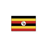 Vlag Oeganda - 90 x 150 cm - Oegandese Vlag - Uganda - polyester - supporters