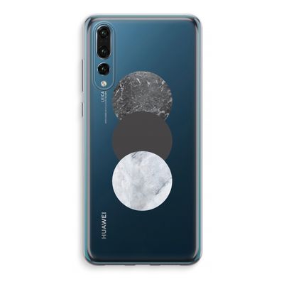 Marmeren cirkels: Huawei P20 Pro Transparant Hoesje