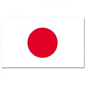 Landen thema vlag Japan 90 x 150 cm feestversiering