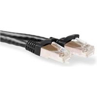 ACT Zwarte 1,5 meter SFTP CAT6A patchkabel snagless met RJ45 connectoren