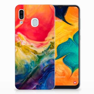 Hoesje maken Samsung Galaxy A30 Watercolor Dark