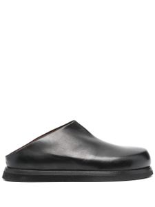 Marsèll mules en cuir à bout rond - Noir