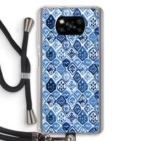 Blauw motief: Xiaomi Poco X3 Pro Transparant Hoesje met koord