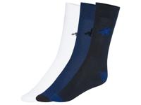 LIVERGY 3 paar herensokken (Donkerblauw/blauw/wit, 39-42)