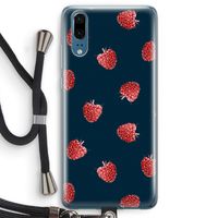 Framboosjes: Huawei P20 Transparant Hoesje met koord