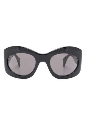 Gucci Eyewear lunettes de soleil à monture ovale - Noir