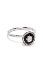 Selim Mouzannar bague Mina en or blanc 18ct sertie de diamants et d'émail - Argent - thumbnail