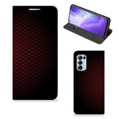 OPPO Find X3 Lite | Hoesje met Magneet | Geruit Rood