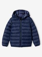 Lichte donsjas met capuchon jongen marineblauw