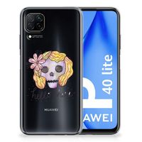 Silicone Back Case Huawei P40 Lite Boho Skull