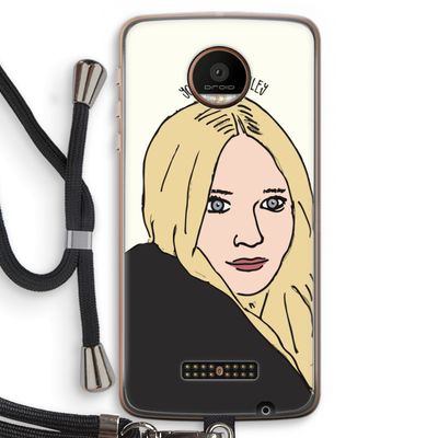 Ashley: Motorola Moto Z Force Transparant Hoesje met koord