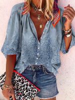 Loose Vacation Ethnic Blouse - thumbnail