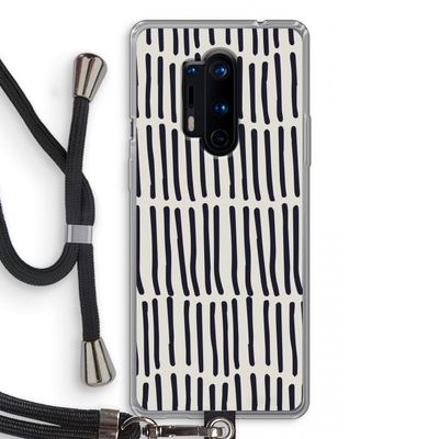 Moroccan stripes: OnePlus 8 Pro Transparant Hoesje met koord