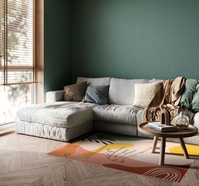 Handgetekende panter vinyl tapijt Handgetekende panter vinyl tapijt