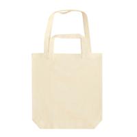 Canvas tas met dubbel hengsel - beige - 38 x 42 cm- Katoen - Boodschappen draagtas/shopper