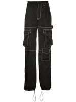 Marine Serre pantalon ample à poches cargo - Noir