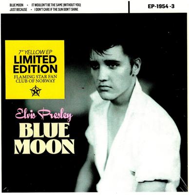 Elvis Presley - Blue Moon 7" EP (Flaming Star Fanclub Limited Edition) - Geel Vinyl