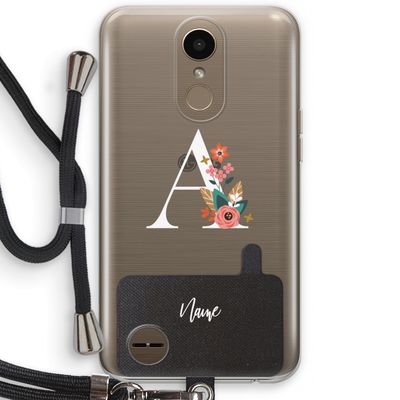 Pink Bouquet: LG K10 (2017) Transparant Hoesje met koord