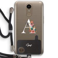 Pink Bouquet: LG K10 (2017) Transparant Hoesje met koord