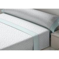 Beddengoedset Tejidos Reina Desire Wit Groen Bed van 180 - thumbnail