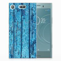 Sony Xperia XZ1 Compact | Bumper Hoesje | Wood Blue