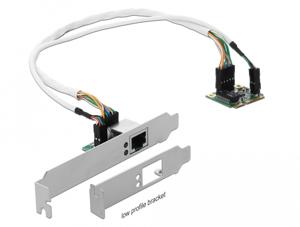 Delock 95265 Mini PCIe I/O PCIe halve grootte 1 x RJ45 Gigabit LAN Low Profile