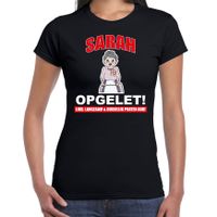 Verjaardag cadeau t-shirt Sarah opgelet 50 jaar zwart voor dames - thumbnail