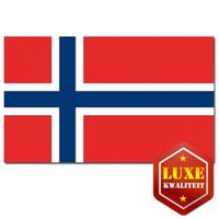 Luxe kwaliteit landen vlag Noorwegen 100 x 150 cm - thumbnail