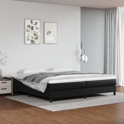 Bedframe kunstleer zwart 200x200 cm