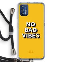 No Bad Vibes: Motorola Moto G9 Plus Transparant Hoesje met koord