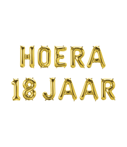 Folie ballon hoera 18 jaar