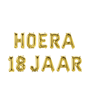 Folie ballon hoera 18 jaar