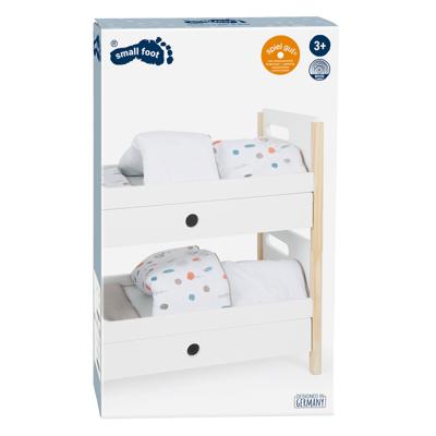 Small Foot houten poppenhoogslaper little button met beddengoed, 6dlg.