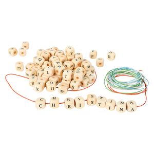 Small Foot - houten letterkralen kettingen maken, 300 kralen