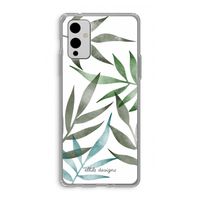 Tropical watercolor leaves: OnePlus 9 Transparant Hoesje