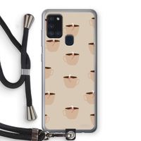 Morning coffee: Samsung Galaxy A21s Transparant Hoesje met koord