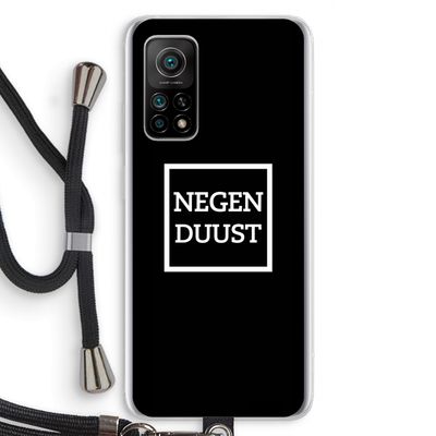 Negenduust black: Xiaomi Mi 10T 5G Transparant Hoesje met koord