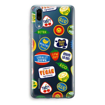 Fruitsticker: Huawei P20 Transparant Hoesje