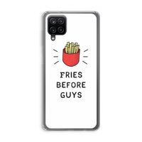 Fries before guys: Samsung Galaxy A12 Transparant Hoesje
