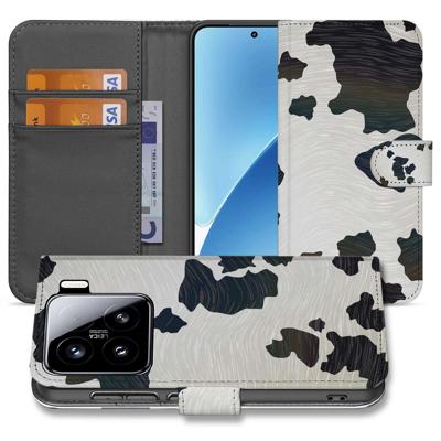 Xiaomi 15 | Telefoonhoesje | Met pasjeshouder | Koeienvlekken