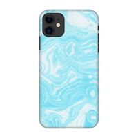 Waterverf blauw: Volledig geprint iPhone 11 Hoesje