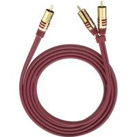 Oehlbach 20561 Cinch Audio Y-kabel [2x Cinch-stekker - 1x Cinch-stekker] 1.00 m Rood Vergulde steekcontacten