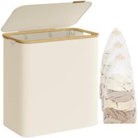 Wasmand met deksel, crèmewit / 150 L