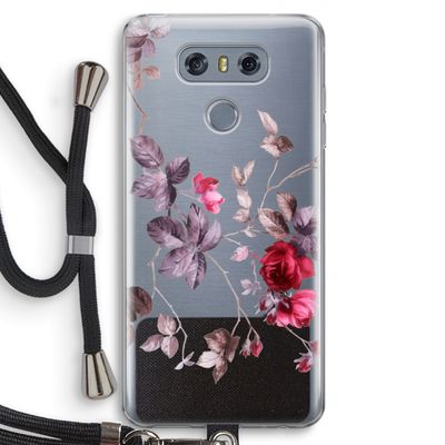 Mooie bloemen: LG G6 Transparant Hoesje met koord