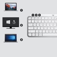 Logitech Mx Keys Mini For Business toetsenbord RF-draadloos + Bluetooth QWERTY Engels Grijs - thumbnail