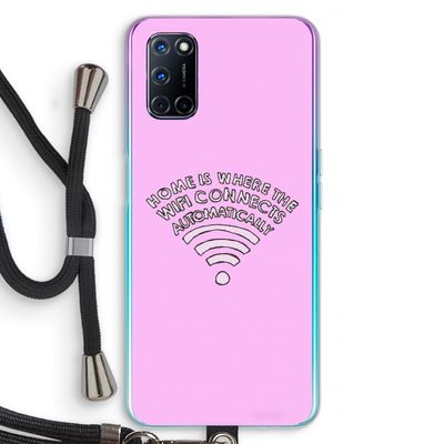 Home Is Where The Wifi Is: Oppo A72 Transparant Hoesje met koord
