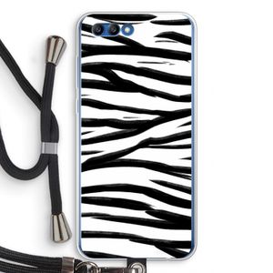 Zebra pattern: Honor 10 Transparant Hoesje met koord